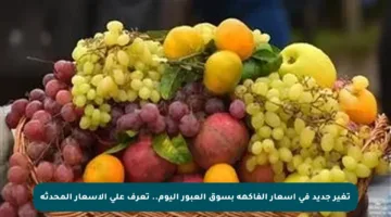 تغير جديد في أسعار الفاكهة بسوق العبور اليوم.. تعرف على الأسعار المحدثة